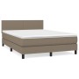 Boxspringbett mit taupegrauer Stoffmatratze 140x190 cm von , Betten und Lattenroste - Ref: Foro24-3139893, Preis: 435,26 €, R...