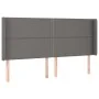 Box spring bed with mattress and LED gray synthetic leather 180x200 cm by , Beds and slatted bases - Ref: Foro24-3139341, Pri...