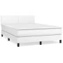 Boxspringbett mit weißer Kunstledermatratze 140x190 cm von , Betten und Lattenroste - Ref: Foro24-3141000, Preis: 479,80 €, R...