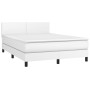 Box spring bed with white synthetic leather mattress 140x190 cm by , Beds and slatted bases - Ref: Foro24-3141000, Price: 466...
