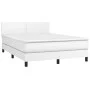 Boxspringbett mit weißer Kunstledermatratze 140x190 cm von , Betten und Lattenroste - Ref: Foro24-3141000, Preis: 479,80 €, R...