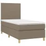 Box spring bed with taupe gray fabric mattress 80x200 cm by , Beds and slatted bases - Ref: Foro24-3142133, Price: 350,15 €, ...