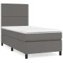 Box spring bed with gray synthetic leather mattress 80x200 cm by , Beds and slatted bases - Ref: Foro24-3142753, Price: 320,4...