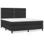 Box spring bed with black synthetic leather mattress 160x200 cm by , Beds and slatted bases - Ref: Foro24-3142791, Price: 560...