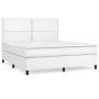 Box spring bed with white synthetic leather mattress 180x200 cm by , Beds and slatted bases - Ref: Foro24-3142798, Price: 656...
