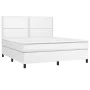 Box spring bed with white synthetic leather mattress 180x200 cm by , Beds and slatted bases - Ref: Foro24-3142798, Price: 656...