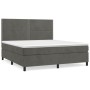 Boxspringbett mit dunkelgrauer Samtmatratze 180x200 cm von , Betten und Lattenroste - Ref: Foro24-3142978, Preis: 556,66 €, R...