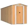 Cobertizo jardín acero galvanizado marrón claro 192x523x223 cm de , Cobertizos - Ref: Foro24-3147475, Precio: 673,57 €, Descu...