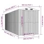 Cobertizo jardín acero galvanizado marrón claro 192x523x223 cm de , Cobertizos - Ref: Foro24-3147475, Precio: 673,57 €, Descu...