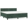Box spring bed with dark green velvet mattress 180x200 cm by , Beds and slatted bases - Ref: Foro24-3141260, Price: 536,93 €,...