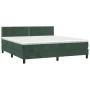 Box spring bed with dark green velvet mattress 180x200 cm by , Beds and slatted bases - Ref: Foro24-3141260, Price: 536,93 €,...