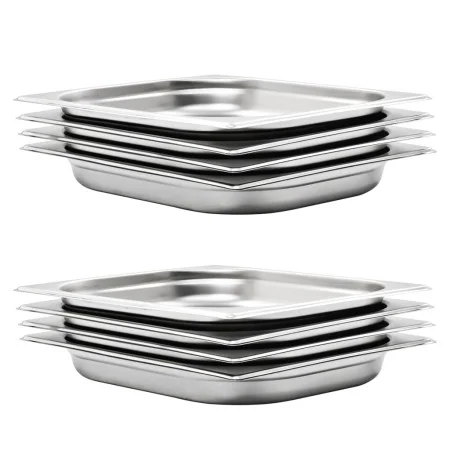 Gastronorm-Behälter, 8 Stück GN 1/2 40 mm aus Edelstahl. von , Eimer für Dampftische - Ref: Foro24-50886, Preis: 38,34 €, Rab...
