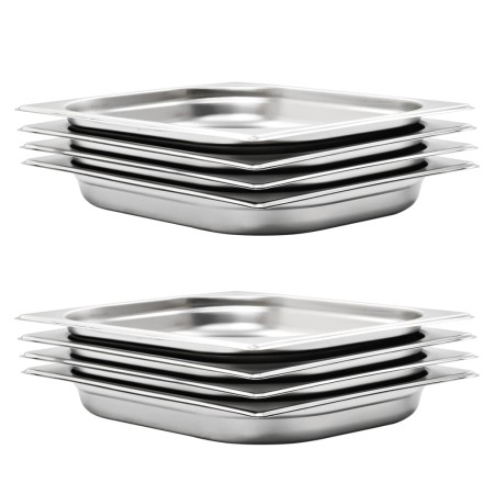 Gastronorm-Behälter, 8 Stück GN 1/2 40 mm aus Edelstahl. von , Eimer für Dampftische - Ref: Foro24-50886, Preis: 39,54 €, Rab...