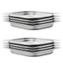 Gastronorm-Behälter, 8 Stück GN 1/2 40 mm aus Edelstahl. von , Eimer für Dampftische - Ref: Foro24-50886, Preis: 39,54 €, Rab...