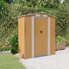 Garden shed light brown galvanized steel 192x108x223 cm by , Sheds - Ref: Foro24-319275, Price: 214,94 €, Discount: %