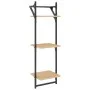 Estantes pared 3 niveles barras 2 uds roble Sonoma 30x25x100 cm by , Shelves and shelves - Ref: Foro24-836259, Price: 32,04 €...