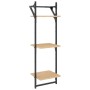 Wandregale 3 Ebenen Stangen 2 Einheiten Sonoma-Eiche 30x25x100 cm von , Regale und Regale - Ref: Foro24-836259, Preis: 32,39 ...