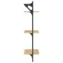 Estantes pared 3 niveles barras 2 uds roble Sonoma 30x25x100 cm by , Shelves and shelves - Ref: Foro24-836259, Price: 32,04 €...