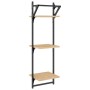 Wandregale 3 Ebenen Stangen 2 Einheiten Sonoma-Eiche 30x25x100 cm von , Regale und Regale - Ref: Foro24-836259, Preis: 32,39 ...