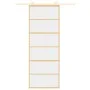 Schiebetür aus transparentem ESG-Glas und goldenem Aluminium von , Türen für zu Hause - Ref: Foro24-155160, Preis: 124,04 €, ...