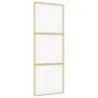 Puerta corredera dorada de vidrio ESG transparente y aluminio by , Doors for the home - Ref: Foro24-155148, Price: 145,14 €, ...