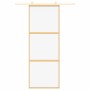 Schiebetür aus transparentem ESG-Glas und goldenem Aluminium von , Türen für zu Hause - Ref: Foro24-155148, Preis: 147,45 €, ...