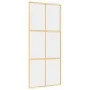 Puerta corredera dorada de vidrio ESG transparente y aluminio by , Doors for the home - Ref: Foro24-155155, Price: 157,74 €, ...