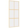 Schiebetür aus transparentem ESG-Glas und goldenem Aluminium von , Türen für zu Hause - Ref: Foro24-155155, Preis: 160,30 €, ...