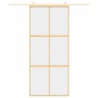 Schiebetür aus transparentem ESG-Glas und goldenem Aluminium von , Türen für zu Hause - Ref: Foro24-155155, Preis: 160,30 €, ...