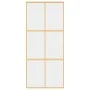 Puerta corredera dorada de vidrio ESG transparente y aluminio by , Doors for the home - Ref: Foro24-155155, Price: 157,74 €, ...