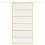 Schiebetür aus transparentem ESG-Glas und goldenem Aluminium von , Türen für zu Hause - Ref: Foro24-155162, Preis: 169,46 €, ...