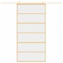 Schiebetür aus transparentem ESG-Glas und goldenem Aluminium von , Türen für zu Hause - Ref: Foro24-155162, Preis: 172,24 €, ...