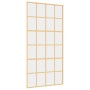 Schiebetür aus transparentem ESG-Glas und goldenem Aluminium von , Türen für zu Hause - Ref: Foro24-155174, Preis: 177,35 €, ...