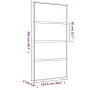 Schiebetür aus goldenem ESG-Milchglas und Aluminium von , Türen für zu Hause - Ref: Foro24-155183, Preis: 183,68 €, Rabatt: %