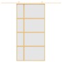 Schiebetür aus goldenem ESG-Milchglas und Aluminium von , Türen für zu Hause - Ref: Foro24-155195, Preis: 192,01 €, Rabatt: %