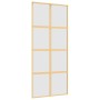 Schiebetür aus goldfarbenem ESG-Milchglas und Aluminium 90x205cm. von , Türen für zu Hause - Ref: Foro24-155188, Preis: 181,8...