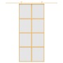 Schiebetür aus goldfarbenem ESG-Milchglas und Aluminium 90x205cm. von , Türen für zu Hause - Ref: Foro24-155188, Preis: 181,8...