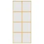 Puerta corredera dorada vidrio ESG esmerilado aluminio 90x205cm de , Puertas para el hogar - Ref: Foro24-155188, Precio: 178,...