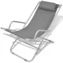Tumbonas reclinables 2 unidades acero gris de vidaXL, Tumbonas - Ref: Foro24-42938, Precio: 160,53 €, Descuento: %