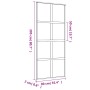Schiebetür aus goldfarbenem ESG-Milchglas und Aluminium 90x205cm. von , Türen für zu Hause - Ref: Foro24-155188, Preis: 181,8...