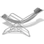 Reclining sun loungers 2 units gray steel by vidaXL, Loungers - Ref: Foro24-42938, Price: 149,50 €, Discount: %