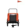 Remolque de bicicleta mascotas hierro tela Oxford naranja negro de , Cochecitos para mascotas - Ref: Foro24-94026, Precio: 88...