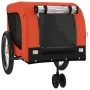 Remolque de bicicleta mascotas hierro tela Oxford naranja negro de , Cochecitos para mascotas - Ref: Foro24-94026, Precio: 88...