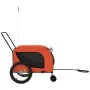 Remolque de bicicleta mascotas hierro tela Oxford naranja negro de , Cochecitos para mascotas - Ref: Foro24-94026, Precio: 88...