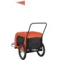 Fahrradanhänger für Haustiere aus Eisen und Oxford-Gewebe in Orange und Schwarz. von , Kinderwagen für Haustiere - Ref: Foro2...