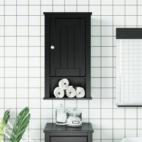 Mueble de pared baño BERG madera maciza pino negro 40x27x71,5cm