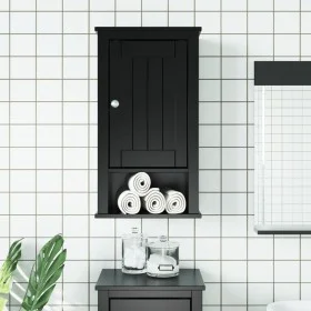 Wandregal Badezimmer BERG Massivholz Kiefer Schwarz 40x27x71,5cm von , Badezimmermöbel - Ref: Foro24-358549, Preis: 76,76 €, ...