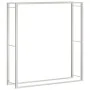 Estante para leña acero inoxidable 110x28x116 cm by , Firewood bags and holders - Ref: Foro24-357865, Price: 53,89 €, Discoun...
