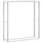 Estante para leña acero inoxidable 110x28x116 cm by , Firewood bags and holders - Ref: Foro24-357865, Price: 54,79 €, Discoun...
