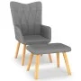 Relaxation armchair with dark gray fabric stool by , Armchairs - Ref: Foro24-327535, Price: 106,98 €, Discount: %